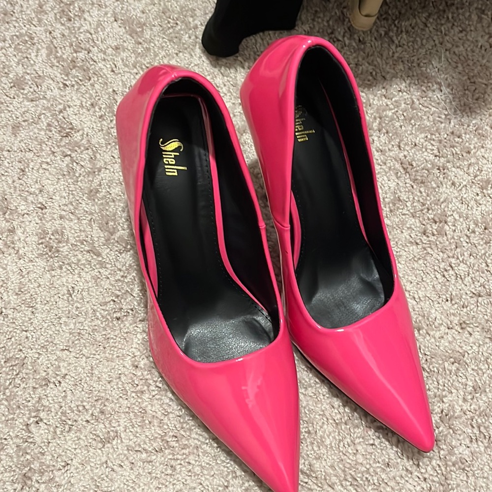 Shein Hot Pink Barbiecore Patent  Stilettos Never Been Worn